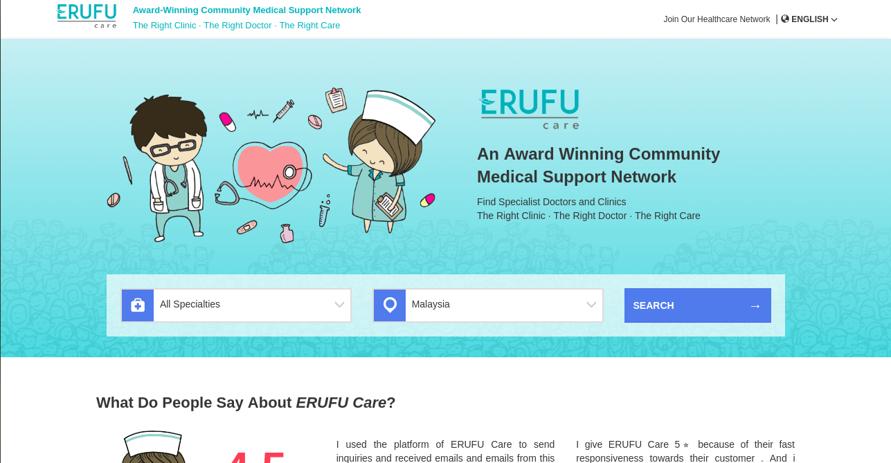 ERUFU Care front page preview
